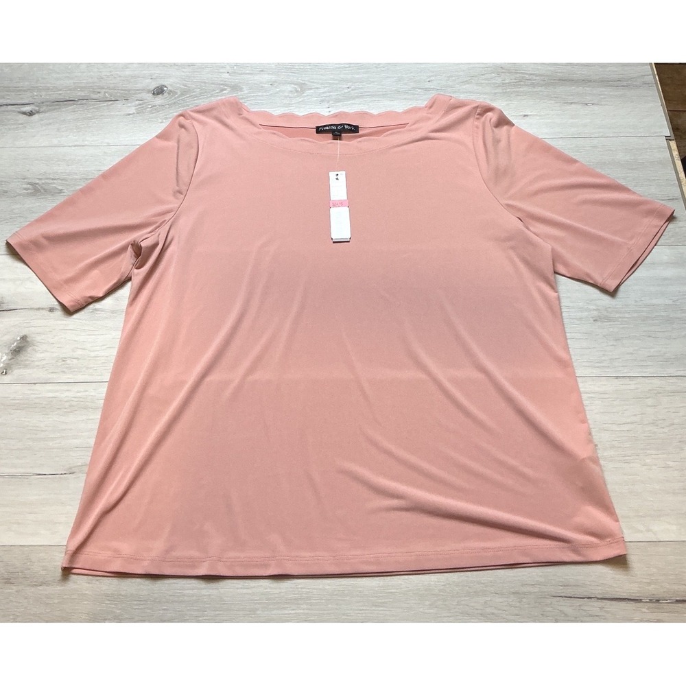 Preston & York Knit Top Women XL Mauve Glow New With Tags
